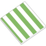 Vertical Stripes - White and Dollar Bill Green Small Memo Pads