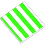 Vertical Stripes - White and Neon Green Small Memo Pads