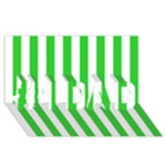 Vertical Stripes - White and Lime Green #1 DAD 3D Greeting Card (8x4)