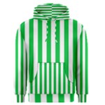 Vertical Stripes - White and Dark Pastel Green Men s Pullover Hoodie