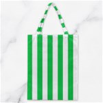 Vertical Stripes - White and Dark Pastel Green Classic Tote Bag