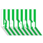 Vertical Stripes - White and Dark Pastel Green #1 DAD 3D Greeting Card (8x4)