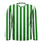 Vertical Stripes - White and Green Men s Long Sleeve T-shirt