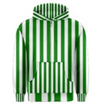 Vertical Stripes - White and Green Men s Zipper Hoodie