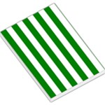 Vertical Stripes - White and Green Large Memo Pads