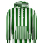 Vertical Stripes - White and Dark Green Men s Pullover Hoodie