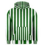 Vertical Stripes - White and Dark Green Men s Zipper Hoodie