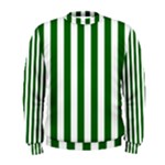 Vertical Stripes - White and Dark Green Men s Sweatshirt