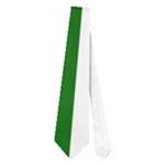 Vertical Stripes - White and Dark Green Necktie (One Side)