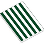 Vertical Stripes - White and Forest Green Large Memo Pads