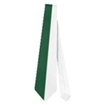 Vertical Stripes - White and Forest Green Necktie (One Side)
