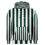 Vertical Stripes - White and Deep Green Men s Pullover Hoodie