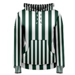 Vertical Stripes - White and Deep Green Women s Pullover Hoodie
