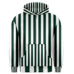 Vertical Stripes - White and Deep Green Men s Zipper Hoodie