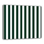 Vertical Stripes - White and Deep Green Canvas 24  x 20  (Stretched)