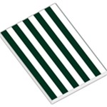 Vertical Stripes - White and Deep Green Large Memo Pads