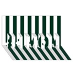 Vertical Stripes - White and Deep Green #1 MOM 3D Greeting Cards (8x4)