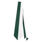Vertical Stripes - White and Deep Green Necktie (Two Side)