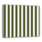 Vertical Stripes - White and Army Green Canvas 24  x 20  (Stretched)