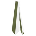 Vertical Stripes - White and Army Green Necktie (Two Side)