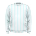 Vertical Stripes - White and Bubbles Cyan Men s Sweatshirt