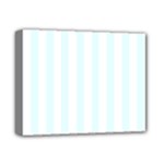 Vertical Stripes - White and Bubbles Cyan Deluxe Canvas 14  x 11  (Stretched)