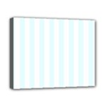 Vertical Stripes - White and Bubbles Cyan Canvas 10  x 8  (Stretched)