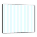 Vertical Stripes - White and Bubbles Cyan Canvas 24  x 20  (Stretched)