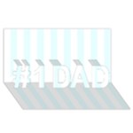 Vertical Stripes - White and Bubbles Cyan #1 DAD 3D Greeting Card (8x4)