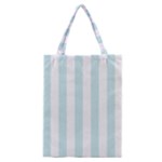 Vertical Stripes - White and Light Cyan Classic Tote Bag