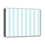 Vertical Stripes - White and Light Cyan Deluxe Canvas 16  x 12  (Stretched)