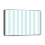Vertical Stripes - White and Light Cyan Deluxe Canvas 18  x 12  (Stretched)