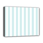 Vertical Stripes - White and Light Cyan Deluxe Canvas 20  x 16  (Stretched)