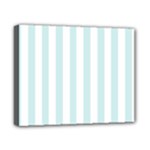 Vertical Stripes - White and Light Cyan Canvas 10  x 8  (Stretched)