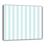 Vertical Stripes - White and Light Cyan Canvas 24  x 20  (Stretched)