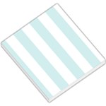 Vertical Stripes - White and Light Cyan Small Memo Pads