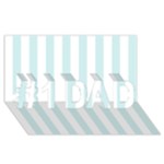 Vertical Stripes - White and Light Cyan #1 DAD 3D Greeting Card (8x4)