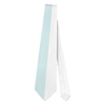 Vertical Stripes - White and Light Cyan Necktie (One Side)