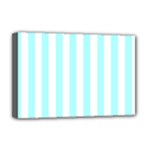 Vertical Stripes - White and Celeste Cyan Deluxe Canvas 18  x 12  (Stretched)