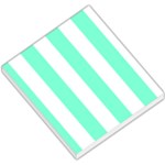 Vertical Stripes - White and Aquamarine Small Memo Pads