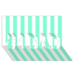 Vertical Stripes - White and Aquamarine #1 DAD 3D Greeting Card (8x4)