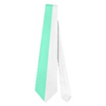 Vertical Stripes - White and Aquamarine Necktie (One Side)