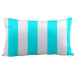 Vertical Stripes - White and Aqua Cyan Samsung Note 4 Hardshell Back Case