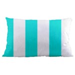 Vertical Stripes - White and Bright Turquoise Samsung Galaxy Note 4 Case (Black)