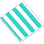 Vertical Stripes - White and Turquoise Small Memo Pads