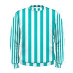 Vertical Stripes - White and Cyan Men s Sweatshirt