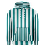 Vertical Stripes - White and Teal Men s Pullover Hoodie