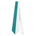 Vertical Stripes - White and Teal Necktie (One Side)