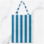 Vertical Stripes - White and Cerulean Classic Tote Bag