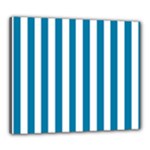 Vertical Stripes - White and Cerulean Canvas 24  x 20  (Stretched)